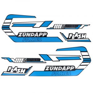 Aufklebersatz Zundapp Famel Flash Blau/Schwarz