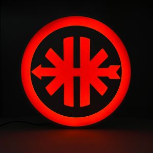 Lampe Kreidler Logo LED Rot