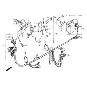 Kabelbaum / Batterie Honda MB50