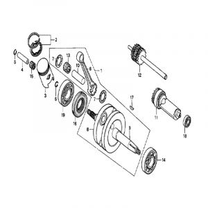 Kurbelwelle / Kolben Honda MT50