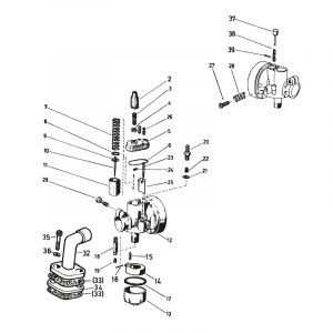 Vergaser Bing 17MM Puch Monza