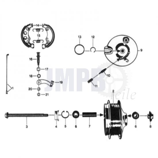 22. Zundapp 529 Vorderradnabe120MM