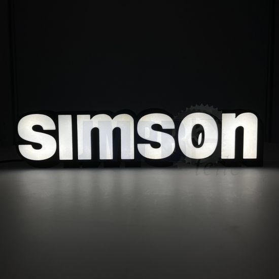 Lampe Simson Logo LED Schwarz