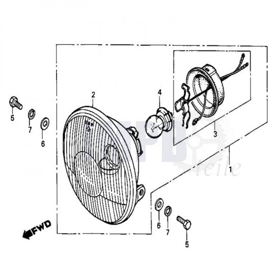 Scheinwerfer Honda MB50