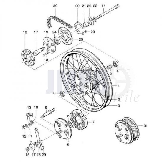 Hinterrad Speichen 160MM Kreidler RS