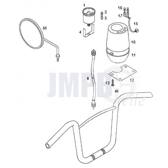 Tachometer / Lenker Tomos Standard